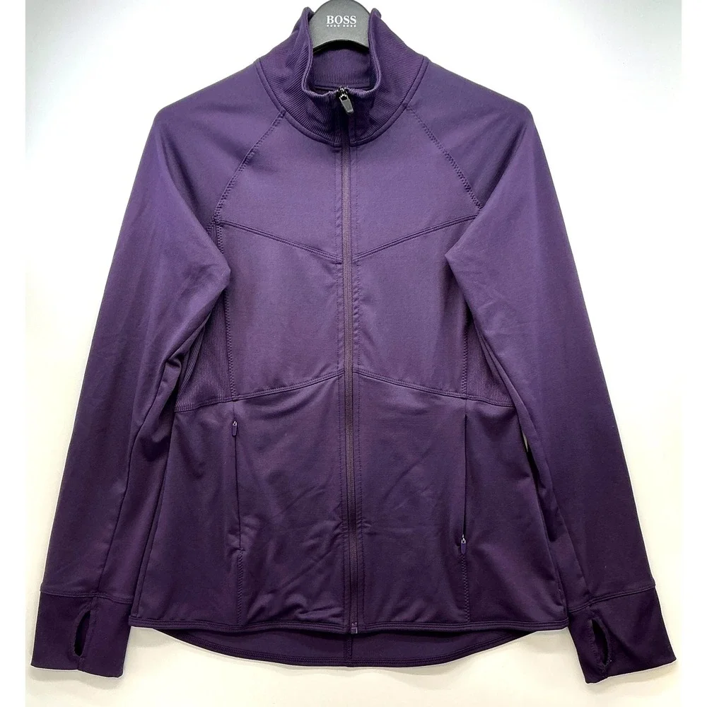 Champion C9 Athletic Zip Jacket Purple Sz M Athleisure Running Thumbholes - Picture 1 of 9